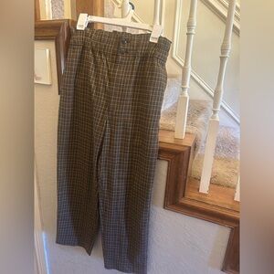 Madewell checkered brown pants